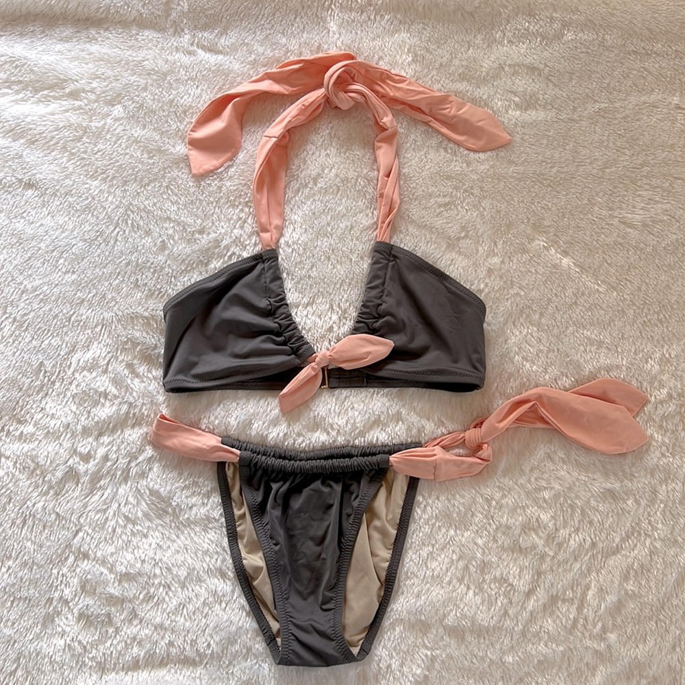 Swimming Suit Grey and Pink